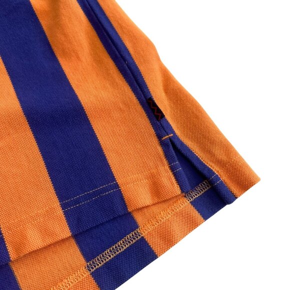 Rowing Blazers Mens Pique Striped Polo Orange Purple Size L NWT Preppy Eclectic - Picture 4 of 12